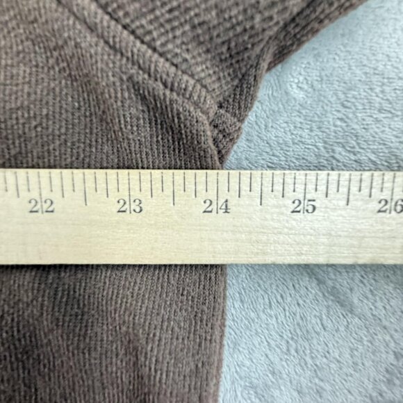 REI Fleece Pullover Mens XL Brown Quarter Zip Mock Neck Chest Pocket Elbow Patch - Picture 13 of 16